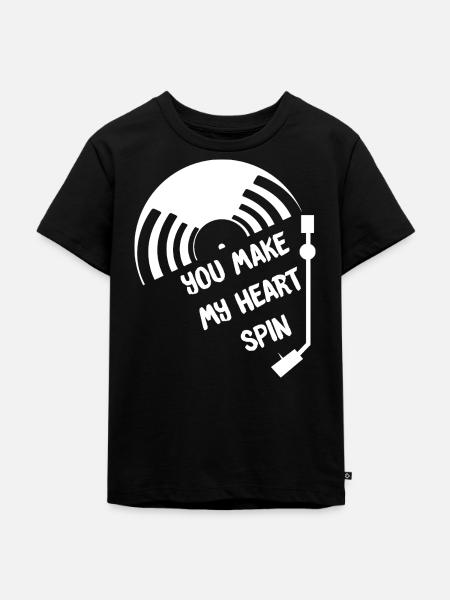 Vinyl - Kinder Premium Bio T-Shirt - Schwarz