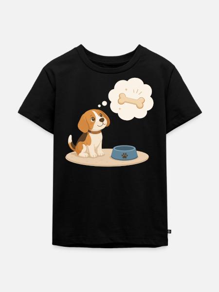 Beagle träumt von einem Knochen - Kinder Premium Bio T-Shirt - Schwarz