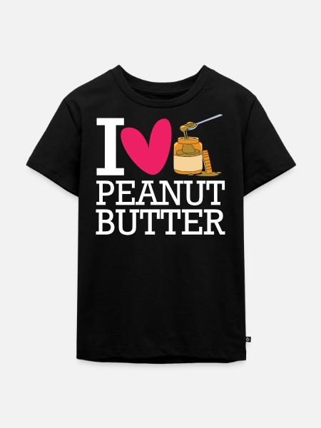 Erdnussbutter - Kinder Premium Bio T-Shirt - Schwarz