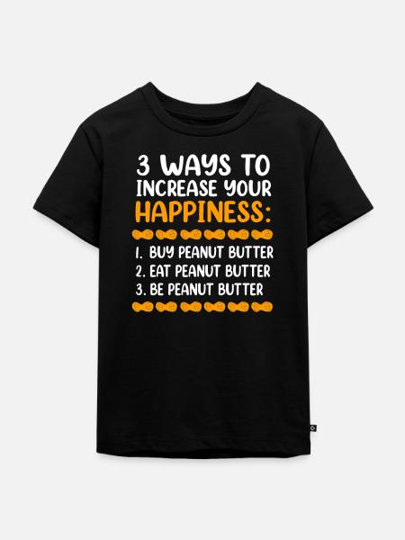 Erdnussbutter - Kinder Premium Bio T-Shirt - Schwarz