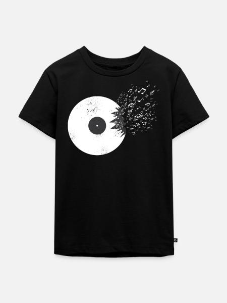 Vinyl - Kinder Premium Bio T-Shirt - Schwarz