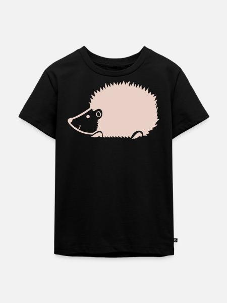 Kuscheliger Igel Silhouette - Kinder Premium Bio T-Shirt - Schwarz