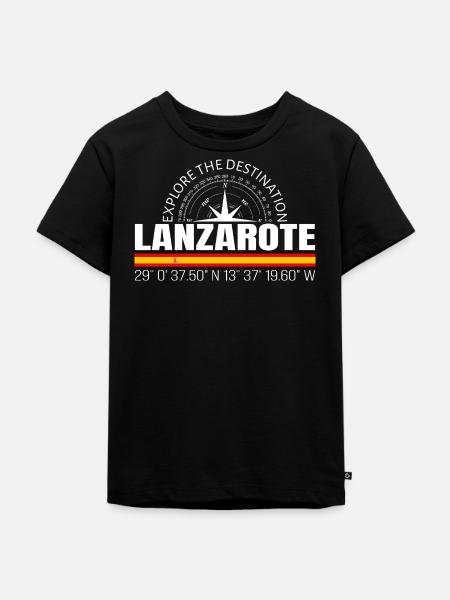 Lanzarote - Kinder Premium Bio T-Shirt - Schwarz