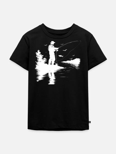 Fischer Grafik - Kinder Premium Bio T-Shirt - Schwarz