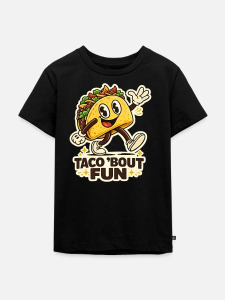 Taco Bout Fun Mascot - Kinder Premium Bio T-Shirt - Schwarz
