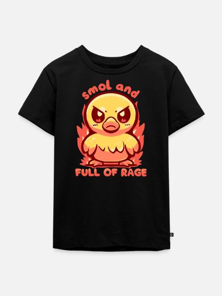 klein und voller Wut - Kinder Premium Bio T-Shirt - Schwarz