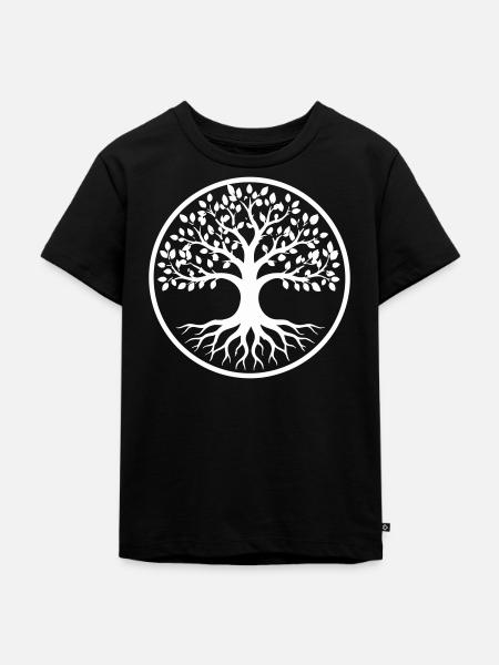 baum-des-lebens- - Kinder Premium Bio T-Shirt - Schwarz