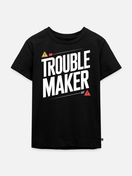 Troublemaker Frechdachs Rabauke Geschwister Kinder - Kinder Premium Bio T-Shirt - Schwarz