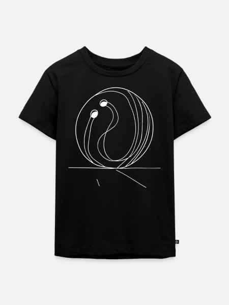 Bowlingkugel Zeichnung - Kinder Premium Bio T-Shirt - Schwarz