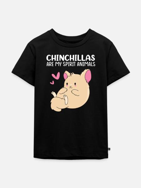 Chinchilla - Kinder Premium Bio T-Shirt - Schwarz