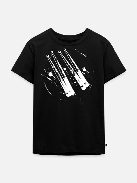 Drumsticks Zeichnung - Kinder Premium Bio T-Shirt - Schwarz