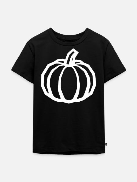 Kürbis Symbol - Kinder Premium Bio T-Shirt - Schwarz