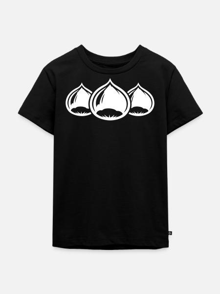 Kastanien Symbol - Kinder Premium Bio T-Shirt - Schwarz
