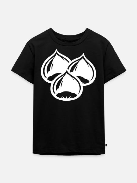 Kastanien Symbol - Kinder Premium Bio T-Shirt - Schwarz