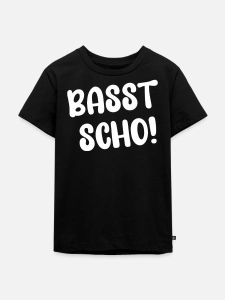 BASST SCHO - Kinder Premium Bio T-Shirt - Schwarz