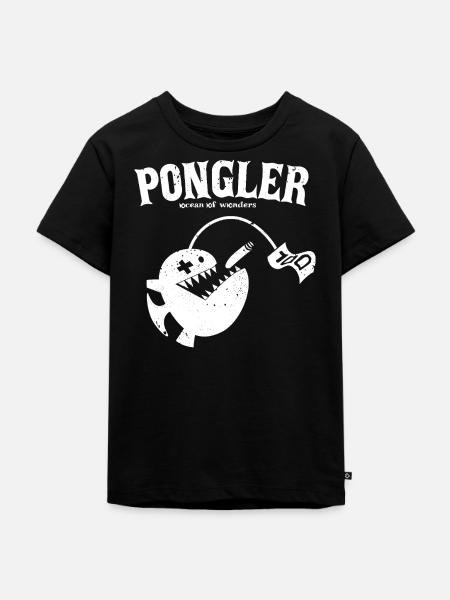 strange_ocean_PONGLER_white - Kinder Premium Bio T-Shirt - Schwarz