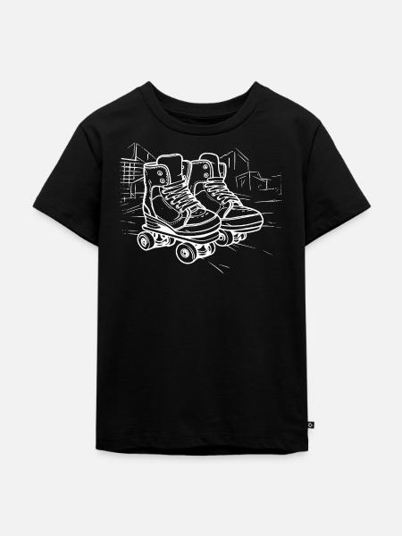 Rollerskates - Kinder Premium Bio T-Shirt - Schwarz