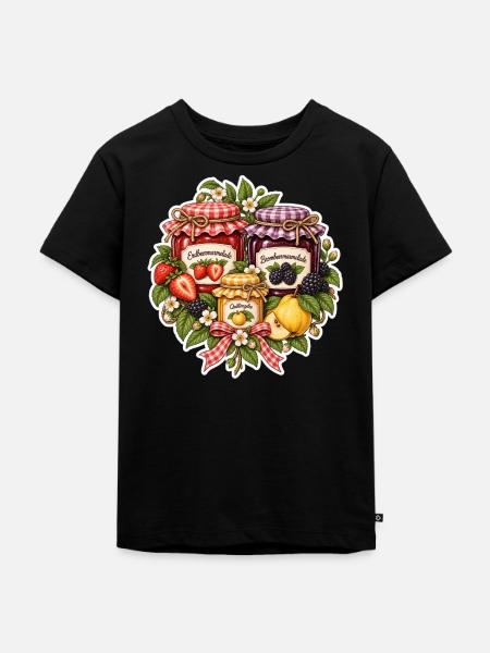 Selbstgemachte Marmelade - Kinder Premium Bio T-Shirt - Schwarz
