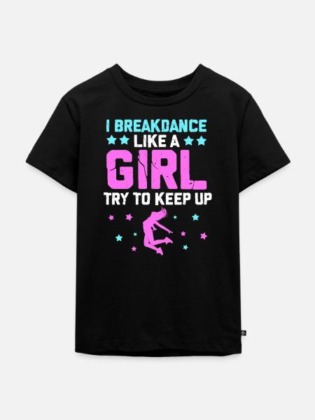 Breakdance - Kinder Premium Bio T-Shirt - Schwarz