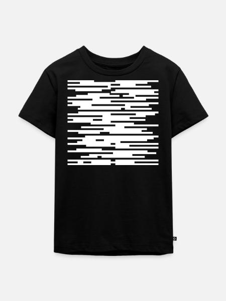 Design mit geometrischen Linien - Kinder Premium Bio T-Shirt - Schwarz