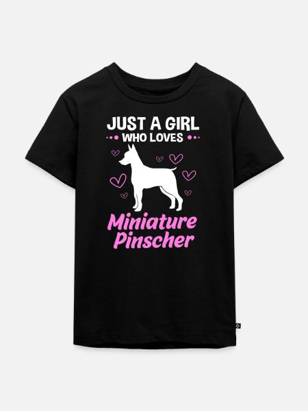Zwergpinscher - Kinder Premium Bio T-Shirt - Schwarz