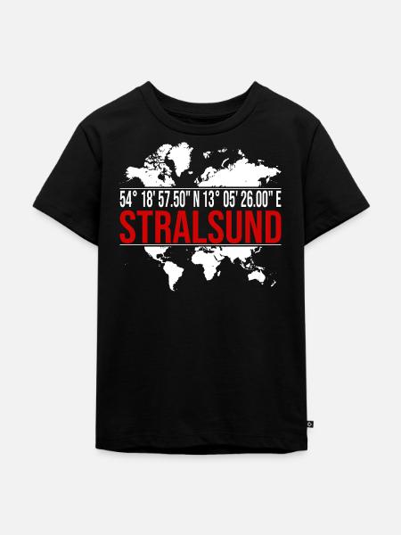 Stralsund - Kinder Premium Bio T-Shirt - Schwarz