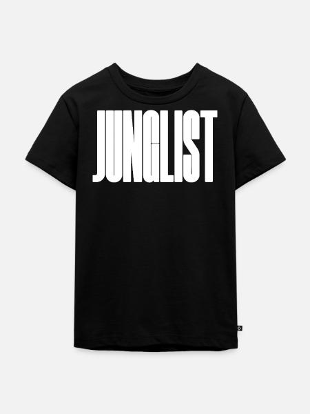Junglist fettes Logo - Kinder Premium Bio T-Shirt - Schwarz