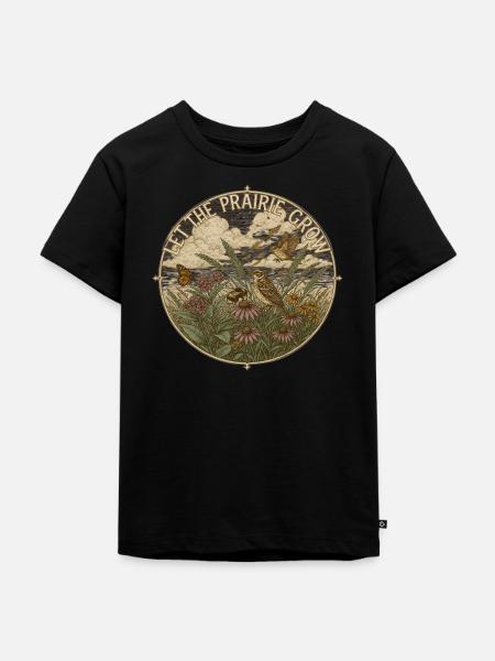Let The Prairie Grow Native Prairie - Kinder Premium Bio T-Shirt - Schwarz