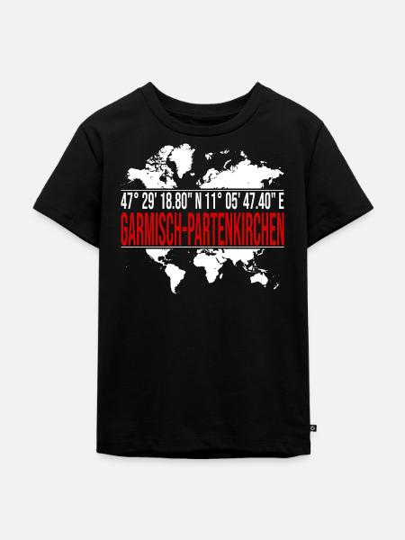 Garmisch-Partenkirchen - Kinder Premium Bio T-Shirt - Schwarz
