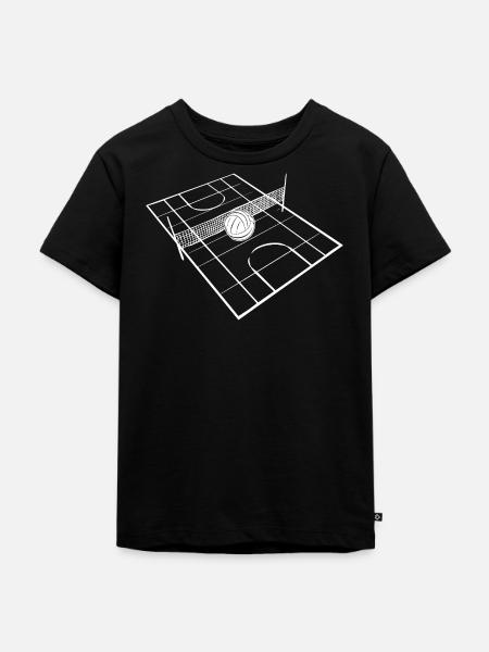 Volleyballplatz - Kinder Premium Bio T-Shirt - Schwarz