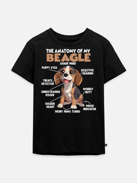Hundebesitzer Geschenk Beagle Gassi T - Kinder Premium Bio T-Shirt - Schwarz