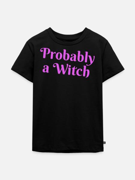 Probably Witch - Kinder Premium Bio T-Shirt - Schwarz