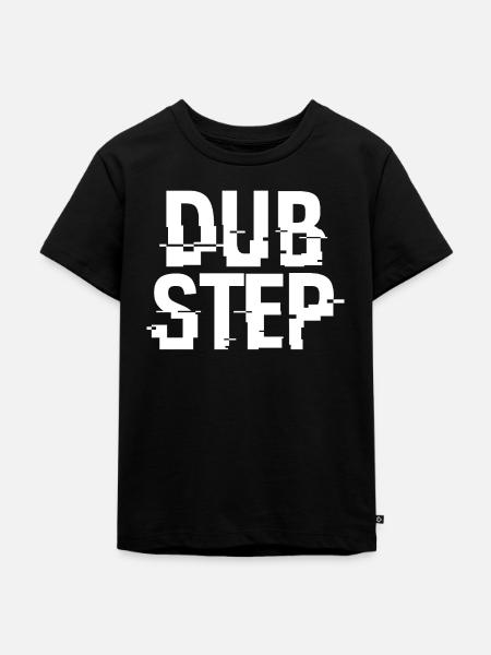 Dubstep-Glitch-Typografie - Kinder Premium Bio T-Shirt - Schwarz