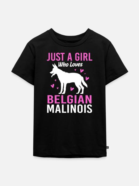 Belgischer Malinois - Kinder Premium Bio T-Shirt - Schwarz
