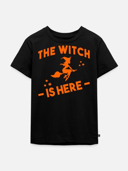Halloween Witch - Kinder Premium Bio T-Shirt - Schwarz