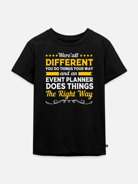 Event Planer - Kinder Premium Bio T-Shirt - Schwarz
