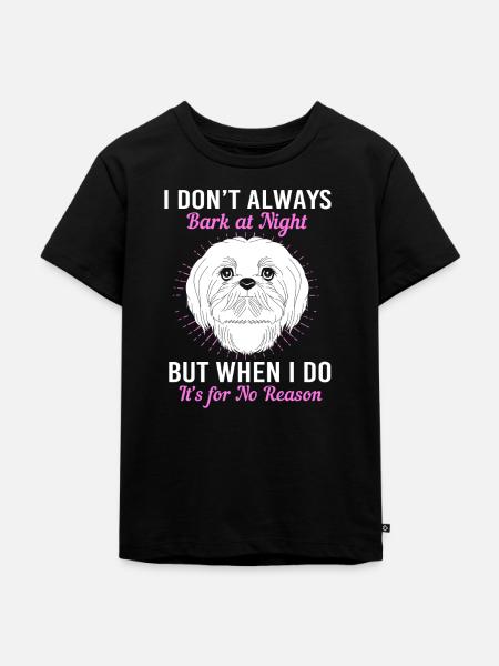 Lhasa Apso - Kinder Premium Bio T-Shirt - Schwarz