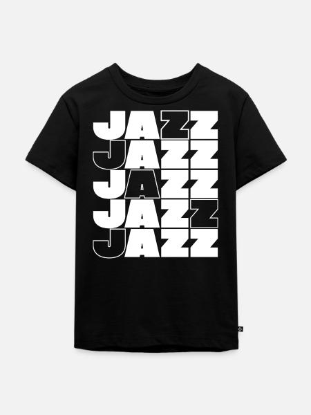 Jazz Grid Bold Typografie - Kinder Premium Bio T-Shirt - Schwarz