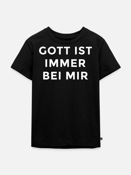 Gott ist immer bei mir - Kinder Premium Bio T-Shirt - Schwarz