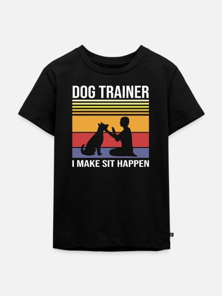 Hundetrainer - Kinder Premium Bio T-Shirt - Schwarz
