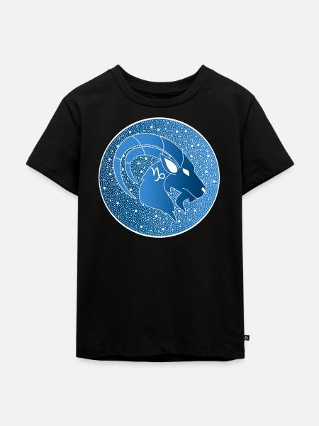 Tierkreiszeichen: Steinbock - Kinder Premium Bio T-Shirt - Schwarz