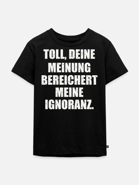 Lustiger Spruch - Kinder Premium Bio T-Shirt - Schwarz