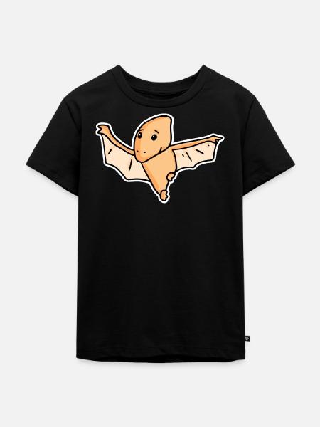 Dinosaurier Vogel Kinder - Kinder Premium Bio T-Shirt - Schwarz