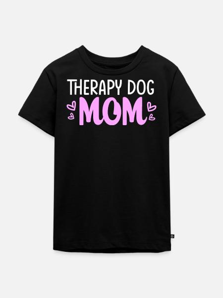 Therapiehund - Kinder Premium Bio T-Shirt - Schwarz