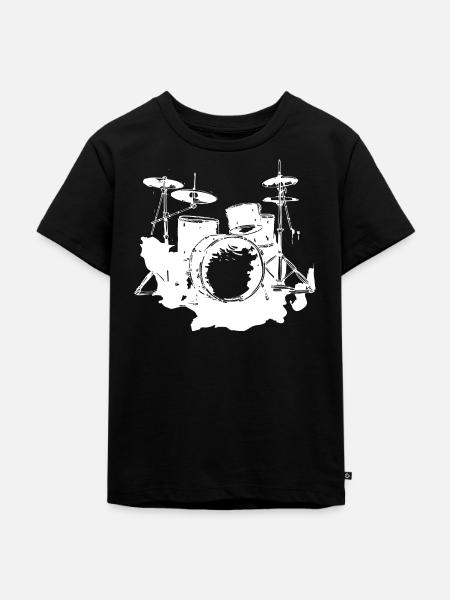 Schlagzeug - Kinder Premium Bio T-Shirt - Schwarz