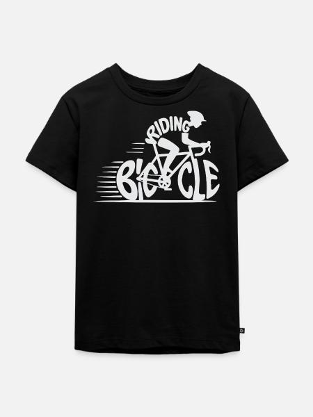 Fahrrad-Bewegungskunst - Kinder Premium Bio T-Shirt - Schwarz