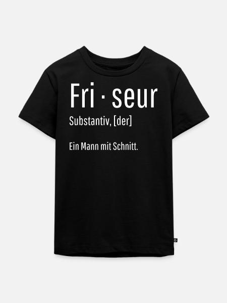 Friseur Substantiv Definition Geschenk - Kinder Premium Bio T-Shirt - Schwarz