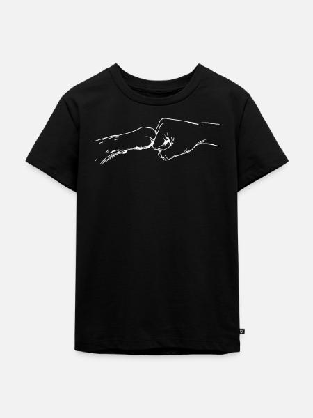 hand-pfote_faust- - Kinder Premium Bio T-Shirt - Schwarz