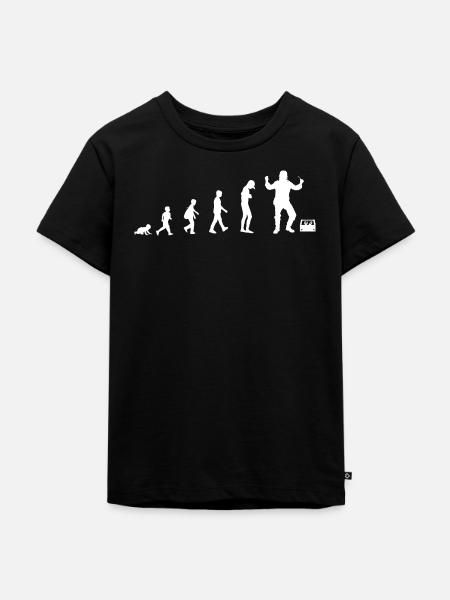 Evolution vom Baby zum Elektriker - Kinder Premium Bio T-Shirt - Schwarz