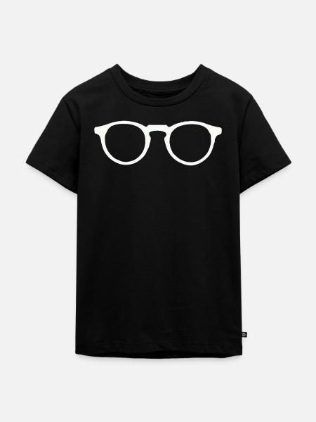 Brille - Kinder Premium Bio T-Shirt - Schwarz